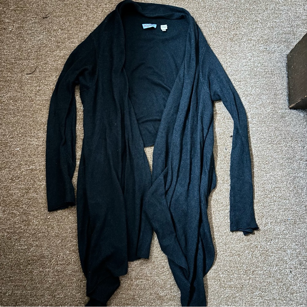 Dark gray cardigan sweater